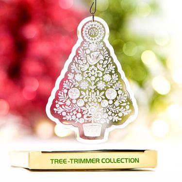 VINTAGE: 1979 - Collectable Hallmark Acrylic Ornament - Hallmark Holiday Highlights - Christmas Tree Ornament - SKU 25-B-00017110 