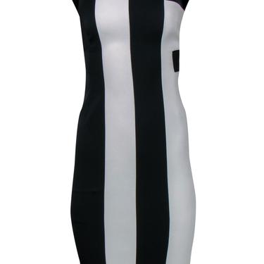 Karen Millen - Black & White Paneled Sheath Dress Sz 4