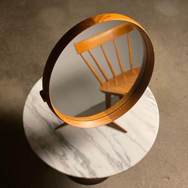 Swedish Teak Table Mirror by Luxus 
