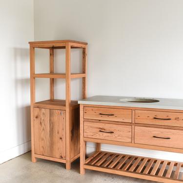 Reclaimed Wood Bathroom Storage Cabinet 