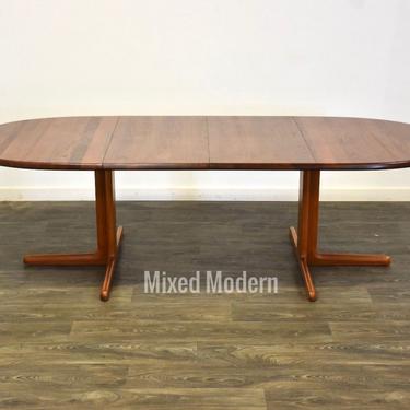 Danish Teak Extendable Oval Dining Table 