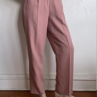 vintage wool pale rose high waisted trousers size us 10 
