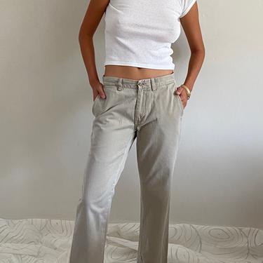 90s Ralph Lauren khaki chinos / vintage Ralph Lauren Polo boyfriend cotton mid rise khakis chinos pants | 31 W 