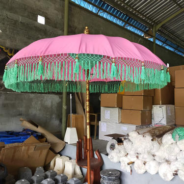 New Bali Boca Boca 6ft Umbrella - Pink/ Turquoise 