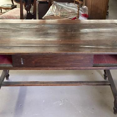 Antique English Country Farm Dining Table Desk | 19th cent. | Gorgeous Patina