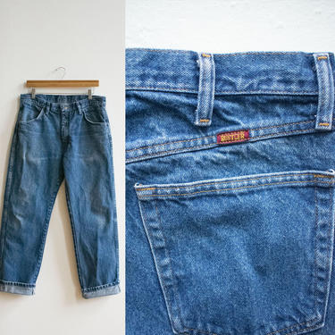 Vintage Rustler Jeans 34x30 / Vintage Medium Wash Denim Jeans / Vintage Workwear Jeans 34 Waist / Broken In Vintage Denim / Rustlers 34 x 31 