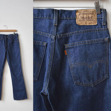 Vintage 1970s Orange Tab Levis / Levis 517 Jeans / 70s Levis  30 x 33 / Orange Tab Levis / Straight Leg Levis Blue Jeans / 30 Waist Jeans