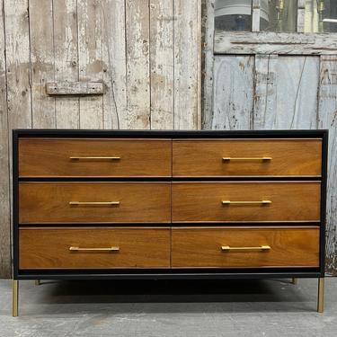 AVAILABLE - Mid Century Dresser - Black and Stained Dresser 