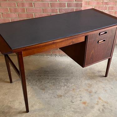 Founders Mid-Century Modern Oiled Walnut Desk with Slate Top 