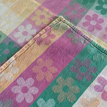 54”x72” Tablecloth Flower Power Pastel 