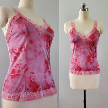 1970's Camisole by Komar - Hand Tie Dyed - 70s Lingerie 70's Women's Vintage Size Medium 