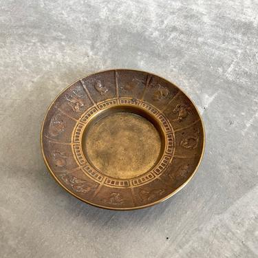 Vintage Brass Zodiac Bowl | Vintage Brass Ashtray | Made in Korea | MCM | Mid Century Modern 
