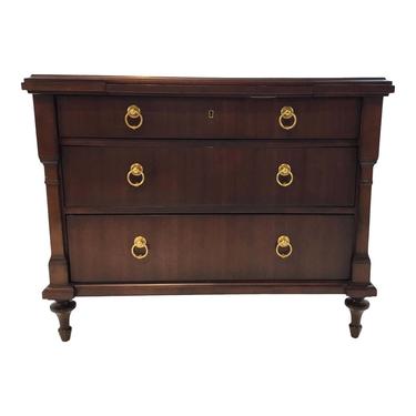 Hickory Transitional Mahogany Finished Wood Mestel Chest of Drawers
