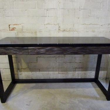 WEST ELM BLACK CONSOLE  TABLE ONE DRAWER