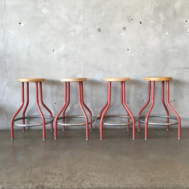 Set of Four Industrial Stools