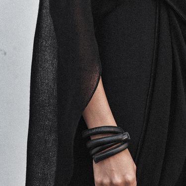 Flexible Ribbed Leather Cuff