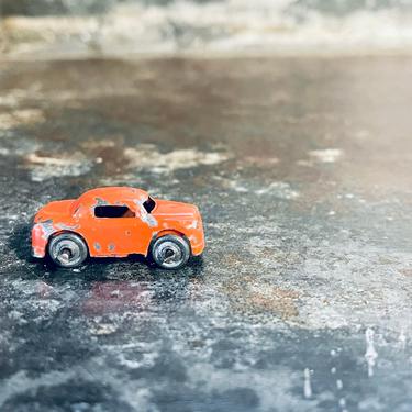 Small Orange Car | Orange Metal Car | Die Cast Car | Tiny Car | Orange Truck | Vintage Toy | Antique Toy Car 
