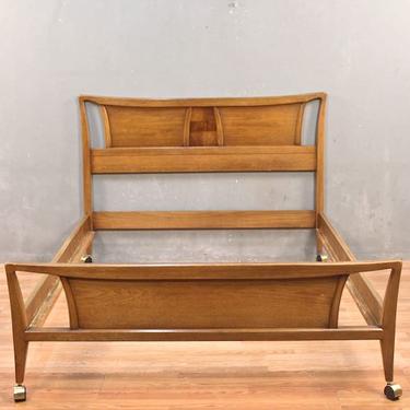 Mid Century Walnut Full Complete Bed – ONLINE ONLY