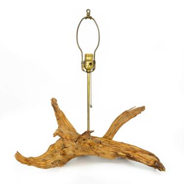 Mid Century Driftwood Table Lamp - mcm 
