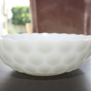 Milk Glass Bubble Bowl Serving or Fruit bowl 