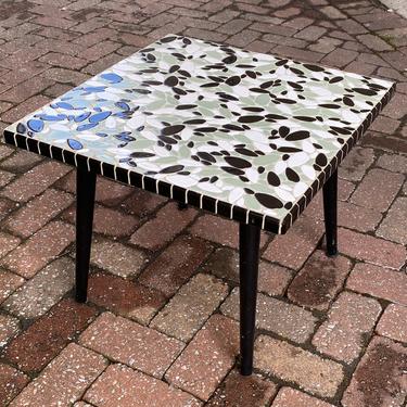 Tile Top End Table (green)