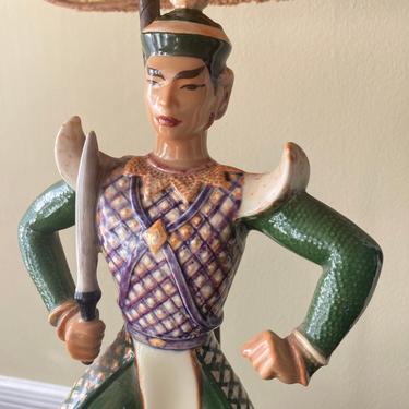 Siam Dancer Male Figural Lamp 