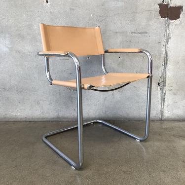 Chrome and Leather Chair by Marcel Breuer