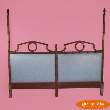 Faux Bamboo King Upholstered Headboard