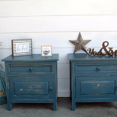 Blue Moon Nightstand \/ End Table Set