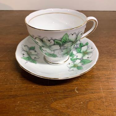 Vintage Jonroth Fine Bone China Tea Cup and Saucer American Dogwood Salisbury 