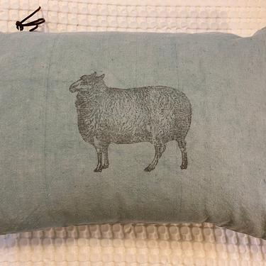Soft Blue Sweet Lamb Pillow Cover 