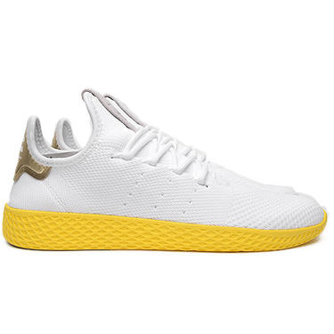Pharrell Williams Tennis HU (Footwear White/Yellow/Metallic Gold)