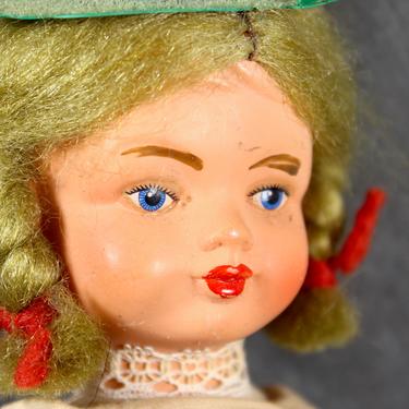 Charming Celluloid, Vintage Bavarian Doll - German National Costume Doll - National Folk Costume Doll | FREE SHIPPING 