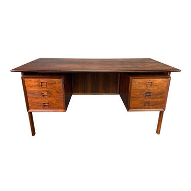 Vintage Danish Mid Century Modern Rosewood Desk Attributed to Arne Vodder 