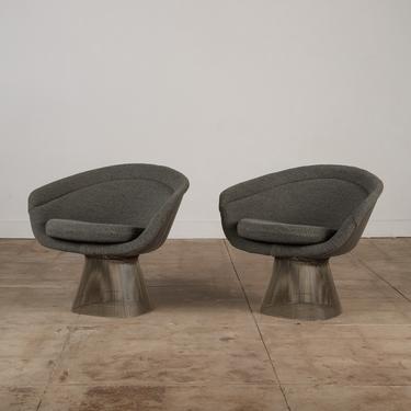 Pair of Warren Platner for Knoll Wire Frame Lounge Chairs