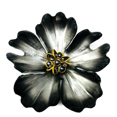 Alexis Bittar Silver Flower Brooch