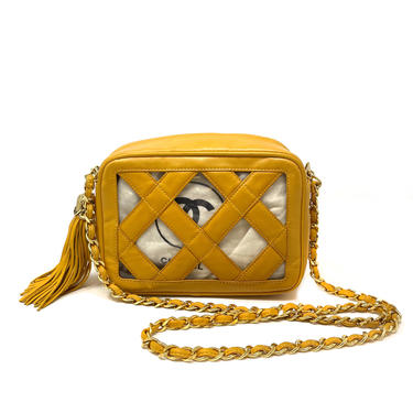 Chanel Mustard Criss Cross Handbag