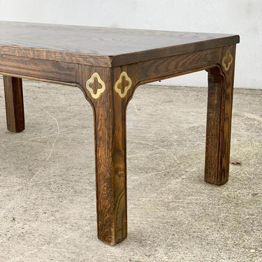 1970 Walnut & Brass Gallery Bench or Coffee Table