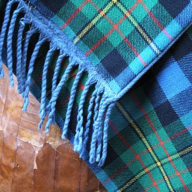 RARE! Johnstons of Elgin Cashmere & Plaid Scarf - Reversible Scottish Cashmere - Scottish Plaid Scarf | FREE SHIPPING 