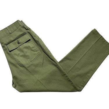 Vintage US Army OG-507 Field Trousers / Pants ~ measure 31.5 x 30 ~ Post Vietnam War ~ 31 32 Waist 