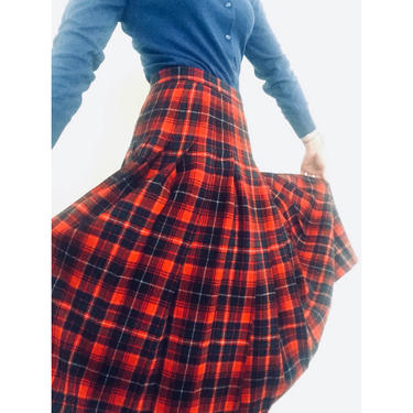 Vintage Pendleton Wool Skirt | Vintage Tartan | Vintage Plaid Skirt |  Pleated Skirt | Vintage Wool Plaid Skirt | Vintage Hi Waisted | 