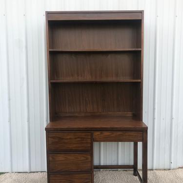 Mid Century Writing Desk with Shelving
