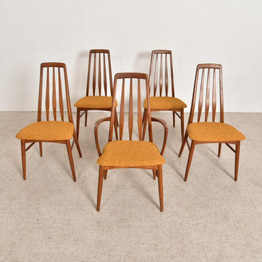 Vintage Mustard Dining Chairs, Set of 5 