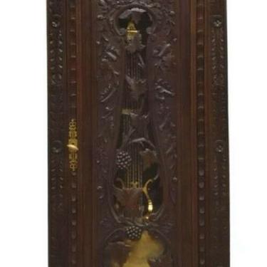Antique Grandfather Clock French, Brittany Carved Oak Tall Case, 1900's!