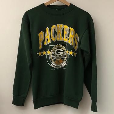 1990 Logo 7 Green Bay Packers Crewneck Sweatshirt