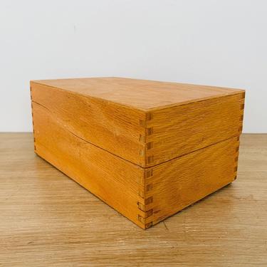 Vintage Industrial Dovetail File Box 