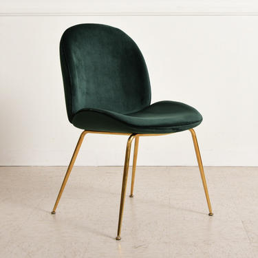 Green Clam Chair with Gold Legs