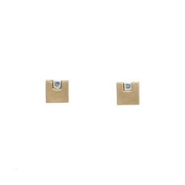 Double Square Post Earrings