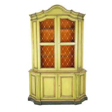 #5905 Green Antique China / Curio Cabinet