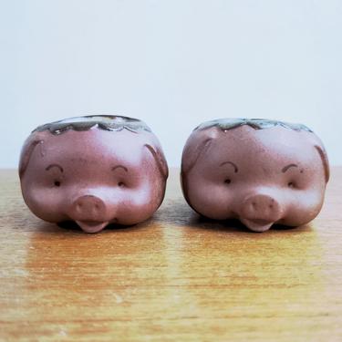 Vintage UCTCI Pig | Egg Cup Set(s) | Salt Cellar Set | Japan 